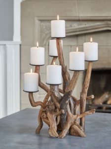 Wooden Candelabra