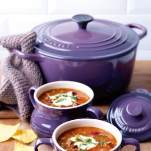 cosy purple le creuset