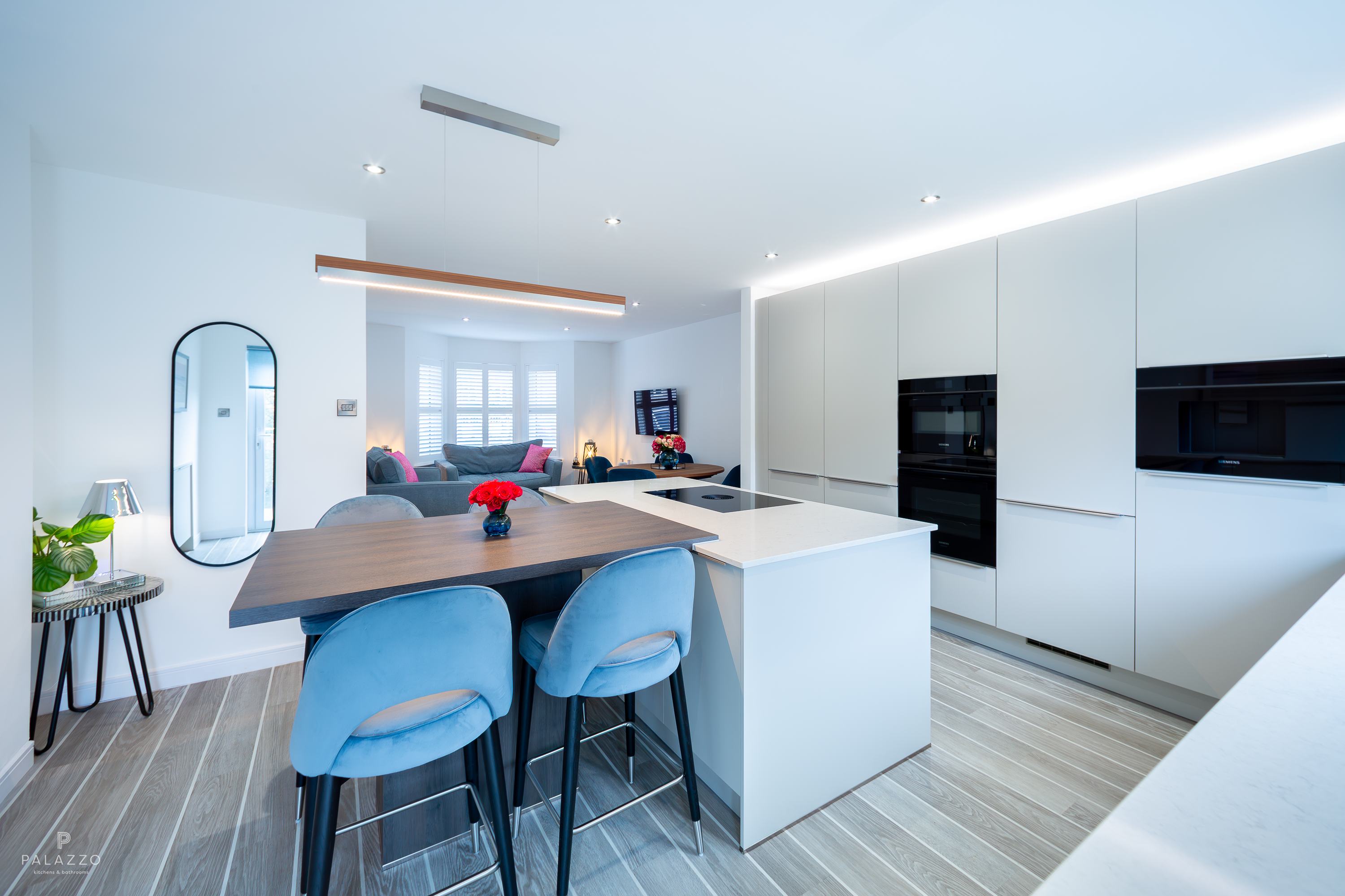 Image 3: A Modern Pebble Grey German Pronorm Kitchen in Newton Mearns